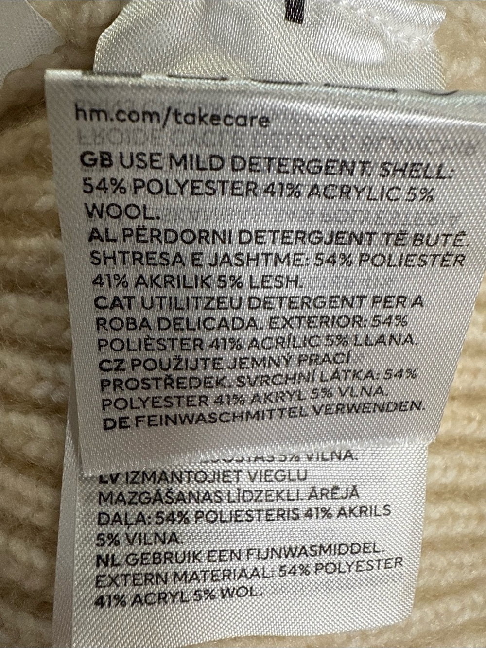 H&M Cream Ribbed Turtleneck Sweater - Picture 5 of 12